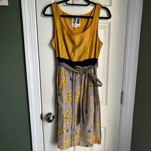 Anthropologie's Edme & Esyllte Blooming Goldenrod Dress Size 12